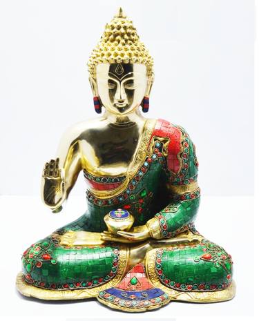 Budha with colored stones thumb