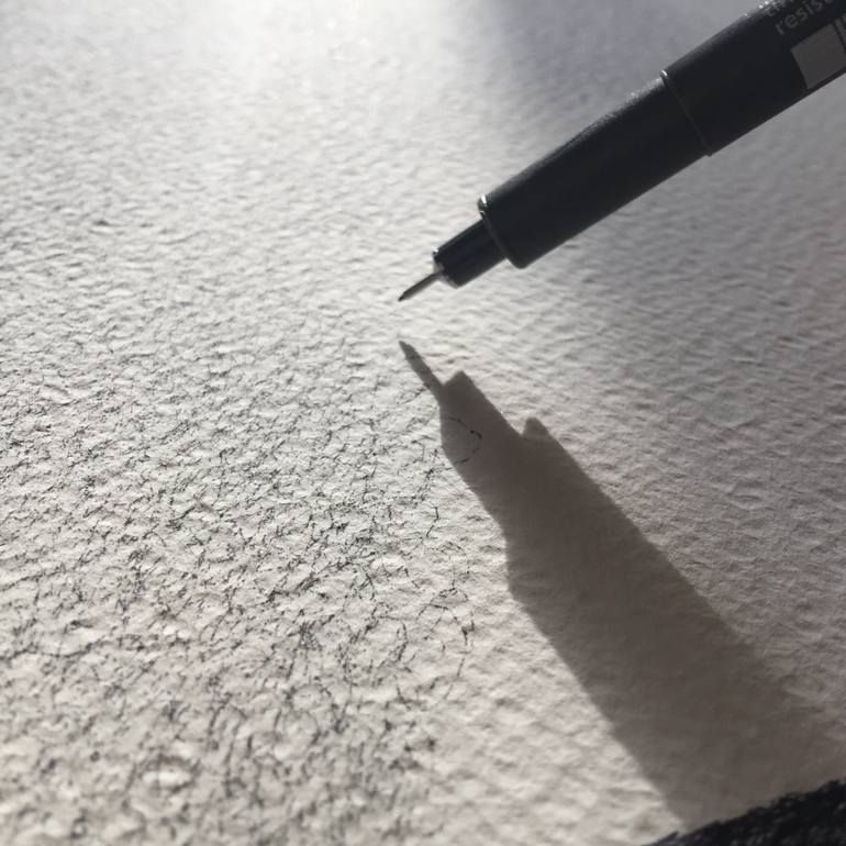 Original Minimalism Still Life Drawing by Kris Lamorena Ramirez