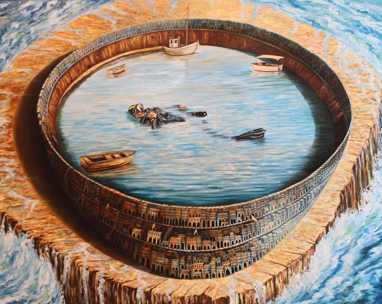 Print of Surrealism Fantasy Paintings by Tony Rodriguez Juan Antonio Rodriguez Olivares