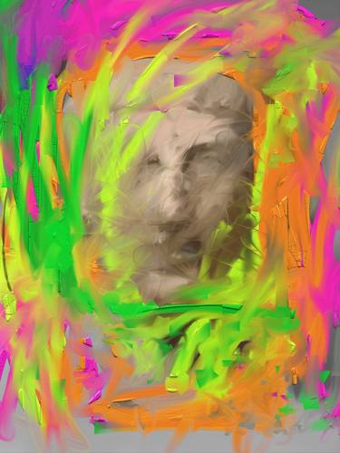 Print of Abstract Portrait Mixed Media by Winton Wong