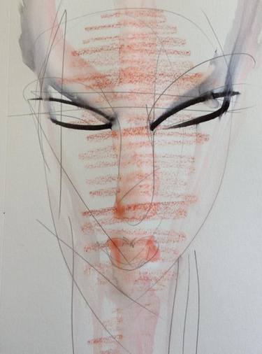 Original Expressionism Portrait Drawings by David Morris