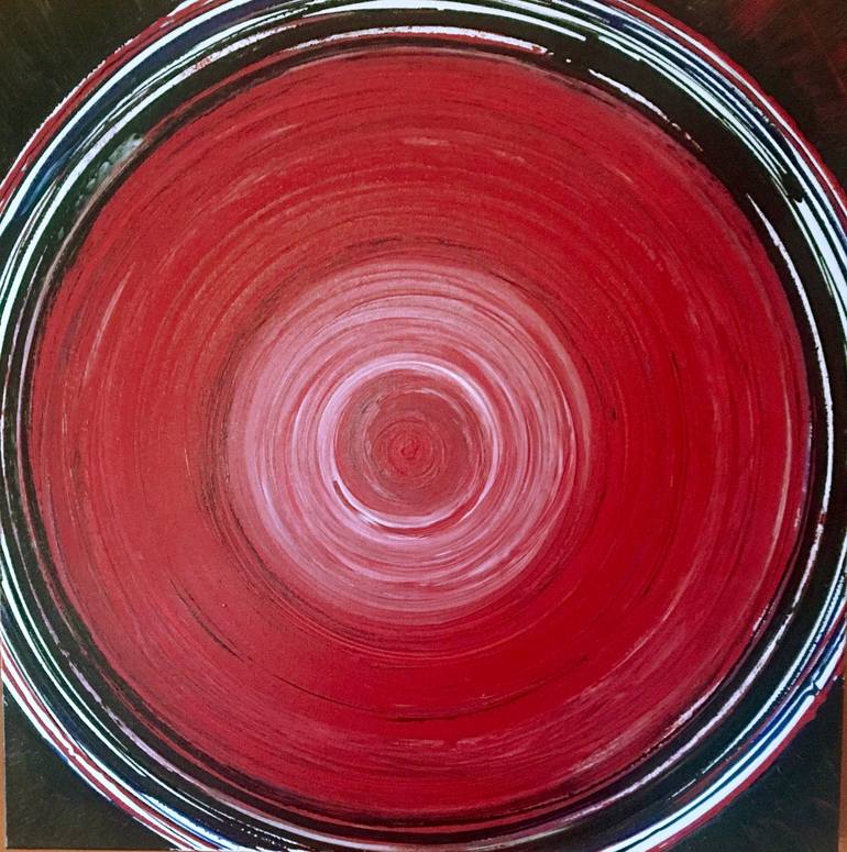 Circle Art Red, Blue, and Green Painting by KAL MCMANUS Saatchi Art