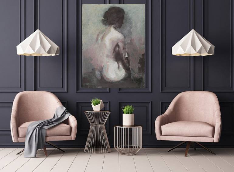 Original Figurative Nude Painting by Konni Jensen