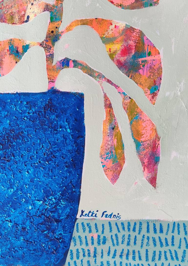 Original Abstract Expressionism Floral Painting by Ketki Fadnis