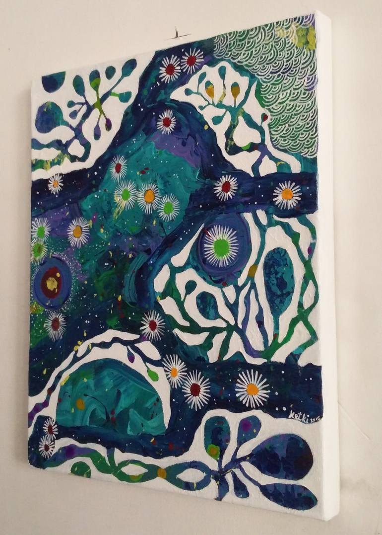 Original Art Deco Abstract Painting by Ketki Fadnis
