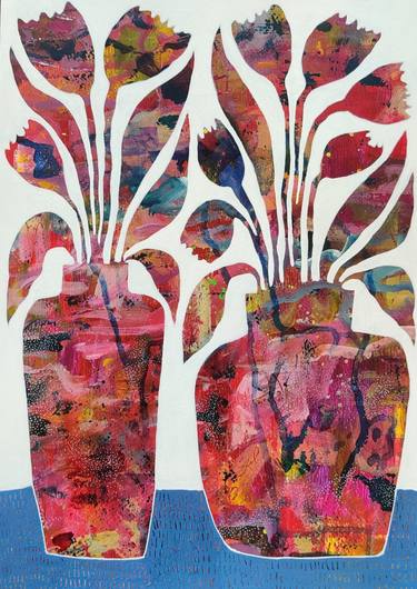 Original Abstract Floral Paintings by Ketki Fadnis