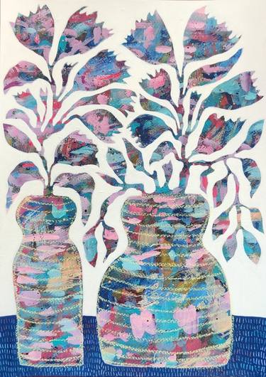 Original Abstract Botanic Paintings by Ketki Fadnis