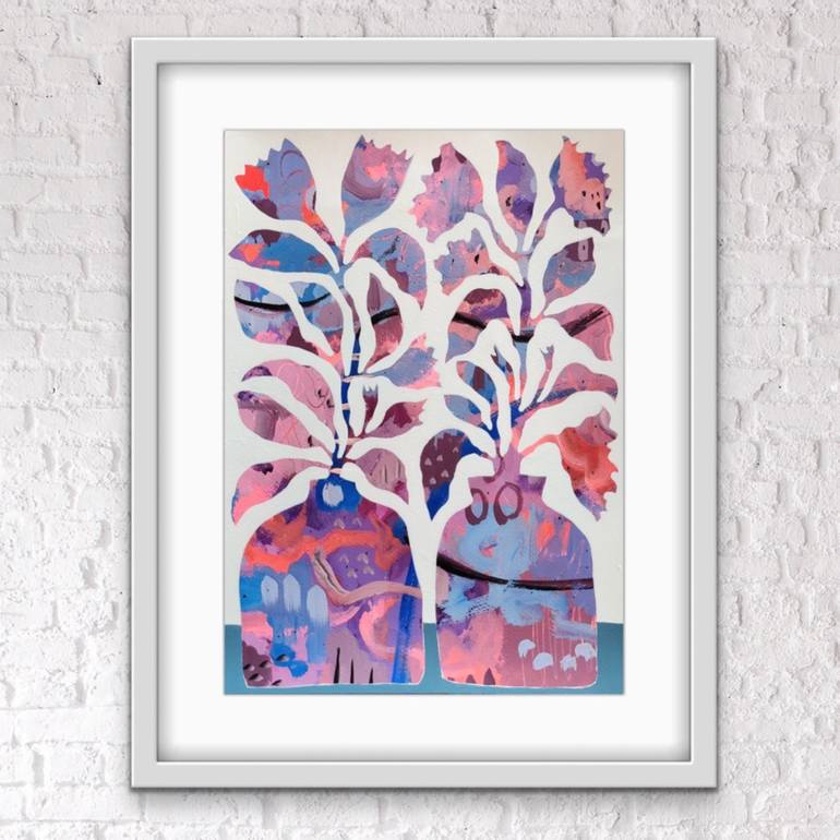 Original Abstract Floral Painting by Ketki Fadnis