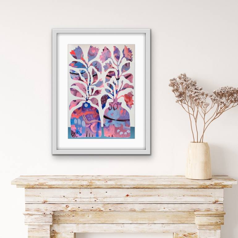 Original Abstract Floral Painting by Ketki Fadnis