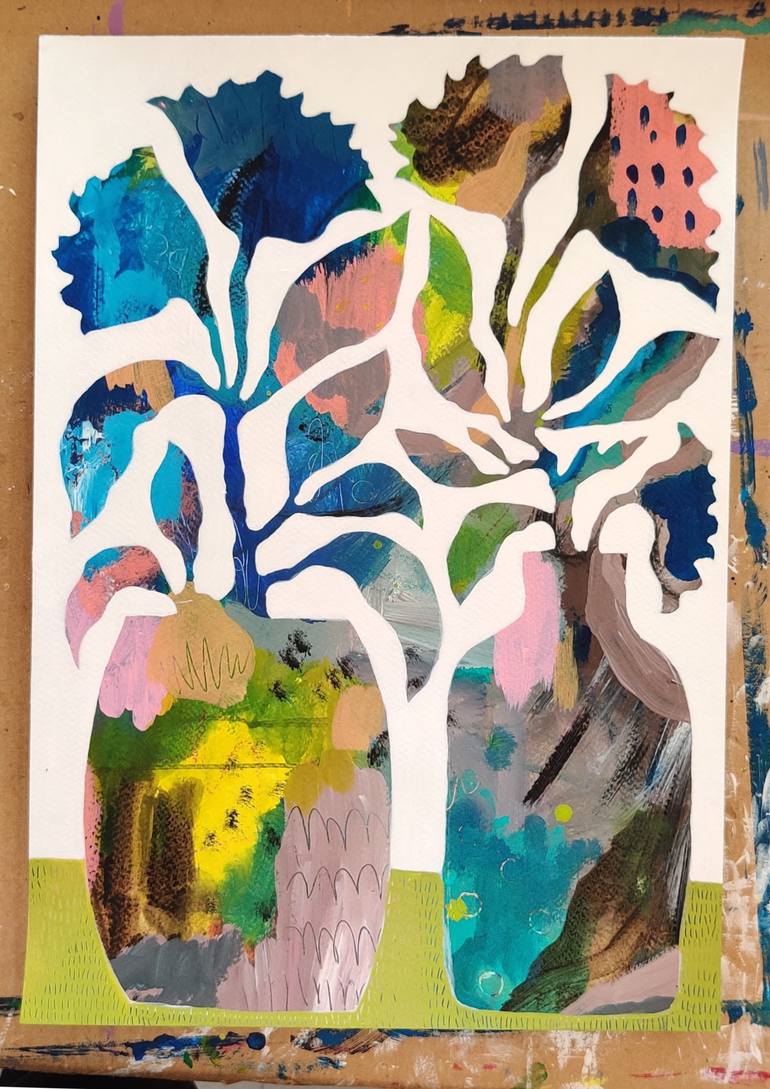 Original Abstract Floral Painting by Ketki Fadnis