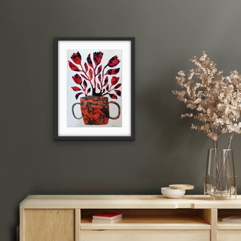 Original Abstract Floral Painting by Ketki Fadnis