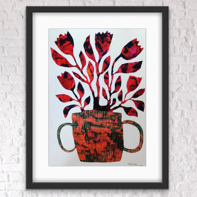 Original Abstract Floral Painting by Ketki Fadnis
