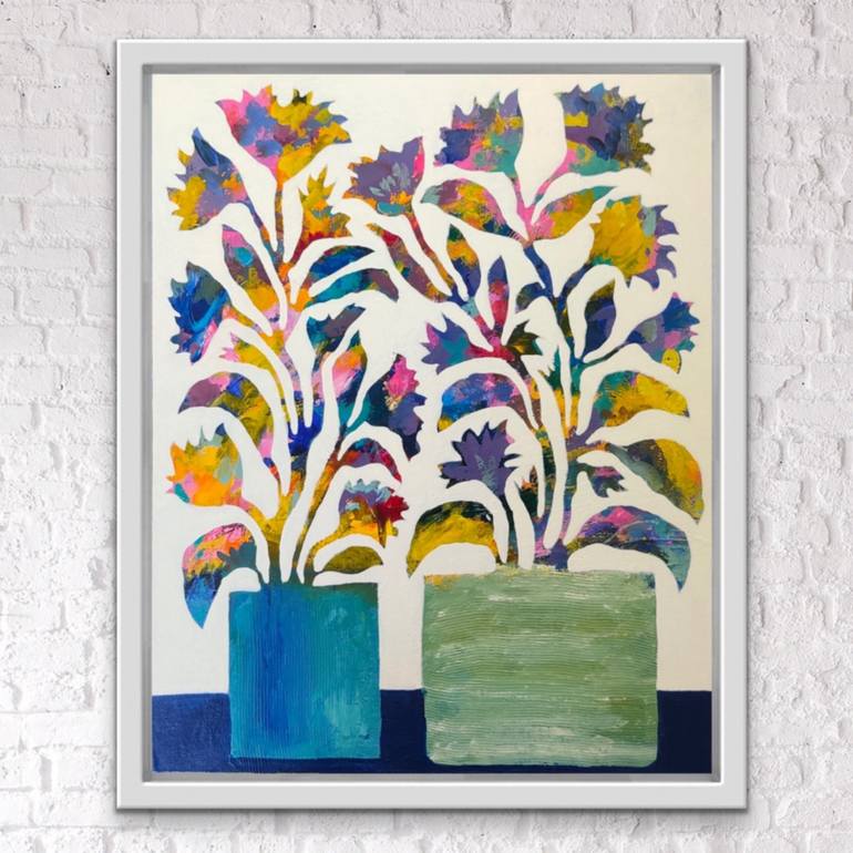 Original Abstract Floral Painting by Ketki Fadnis