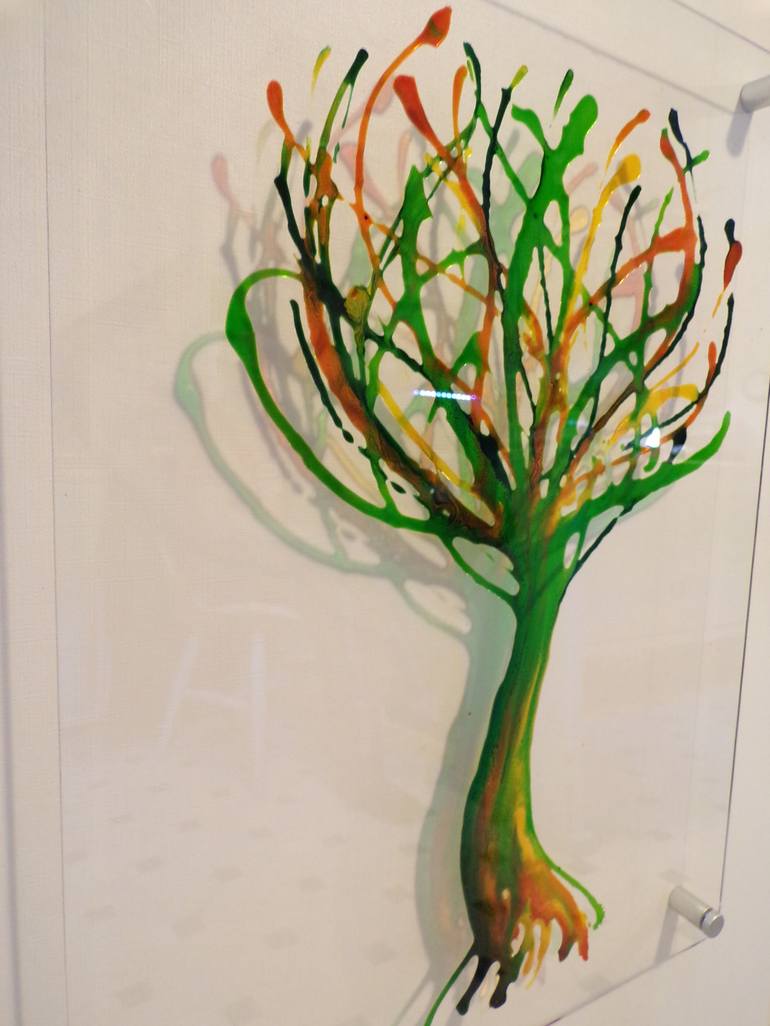 Original Abstract Expressionism Tree Painting by Sam K Buller