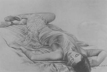 Original Realism Nude Drawings by mauro trotta