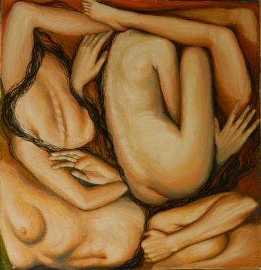 Original Figurative Nude Painting by mauro trotta