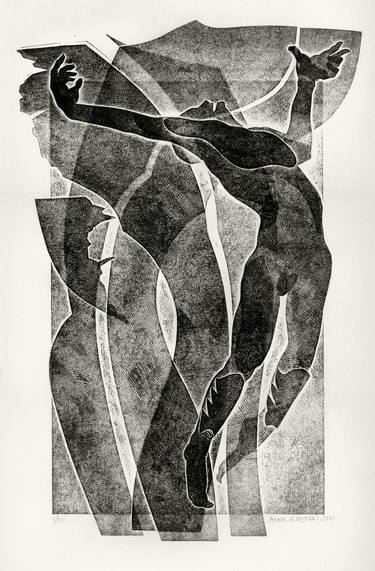 Original Figurative Abstract Printmaking by Alex Kveton