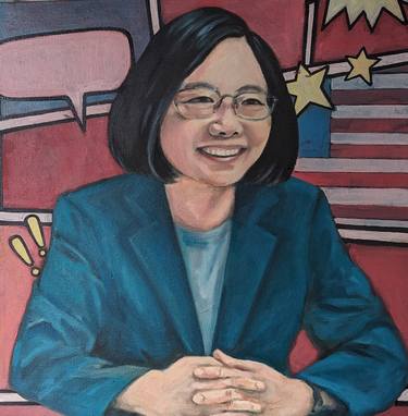 Original Conceptual Politics Paintings by Charlene Shih