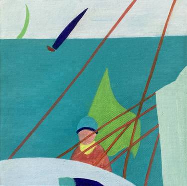 Original Abstract Boat Paintings by Siri Tenden