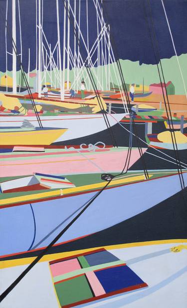 Original Sailboat Paintings by Siri Tenden