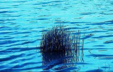 Original Conceptual Landscape Mixed Media by Joseph Roman Dahbar Machado Green