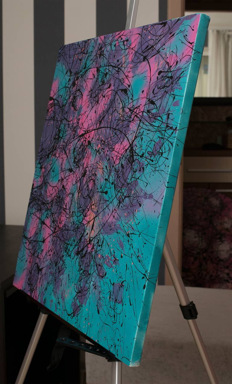 Original Abstract Expressionism Abstract Painting by Maryna Rudnieva