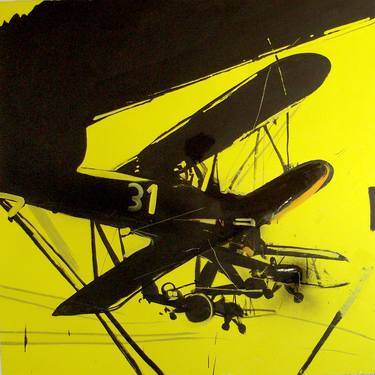 Original Figurative Aeroplane Paintings by Mikołaj Obrycki