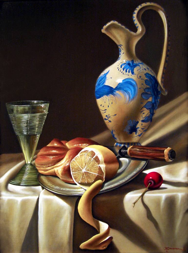Original Realism Still Life Painting by WILLIAM YENKEVICH