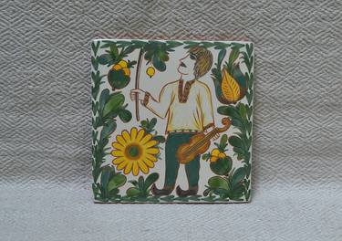 Ceramic tile "Violinist" thumb