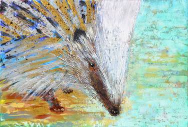 Original Abstract Expressionism Animal Paintings by Calina Lefter