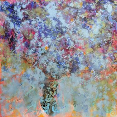 Original Abstract Floral Paintings by Calina Lefter