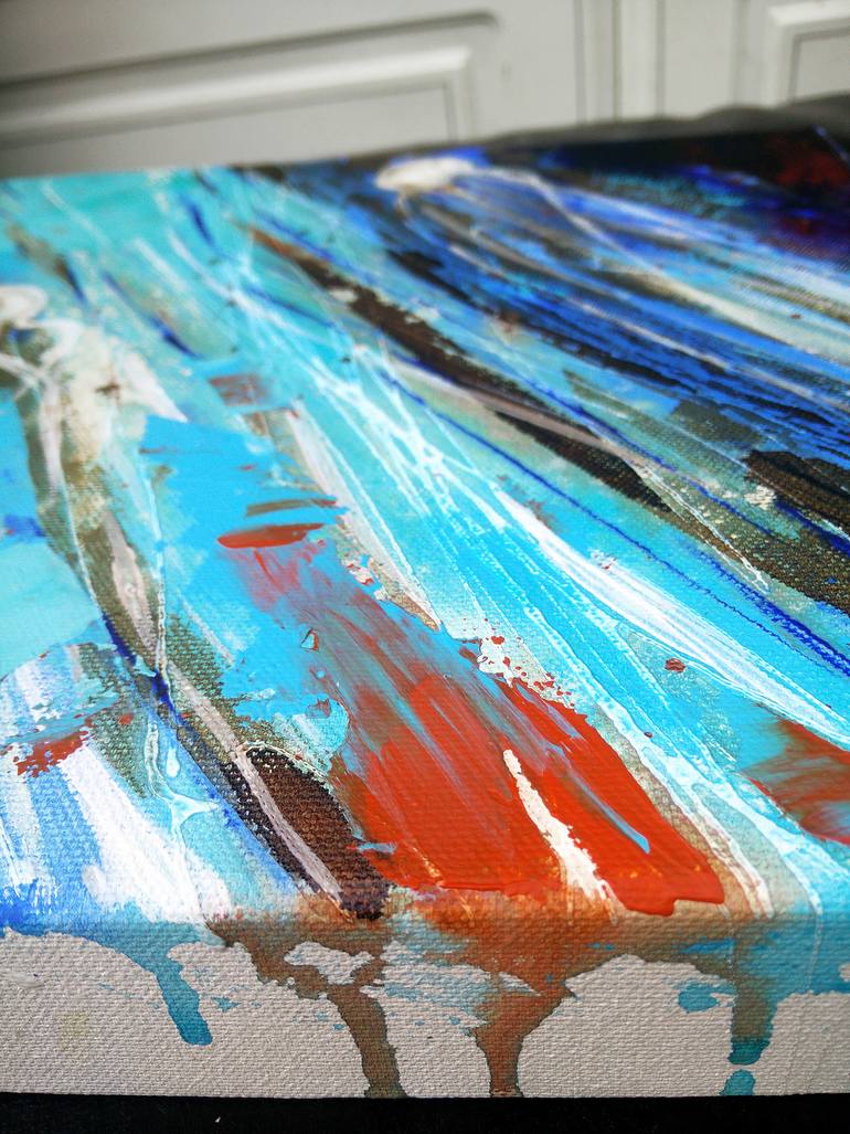 Original Abstract Expressionism Animal Painting by Calina Lefter
