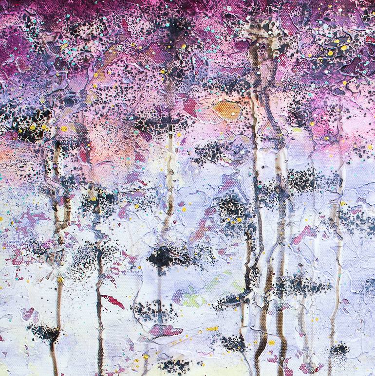 Original Abstract Expressionism Landscape Painting by Calina Lefter