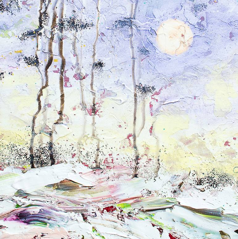 Original Abstract Expressionism Landscape Painting by Calina Lefter