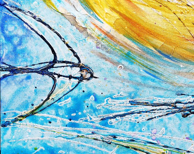 Original Abstract Expressionism Nature Painting by Calina Lefter