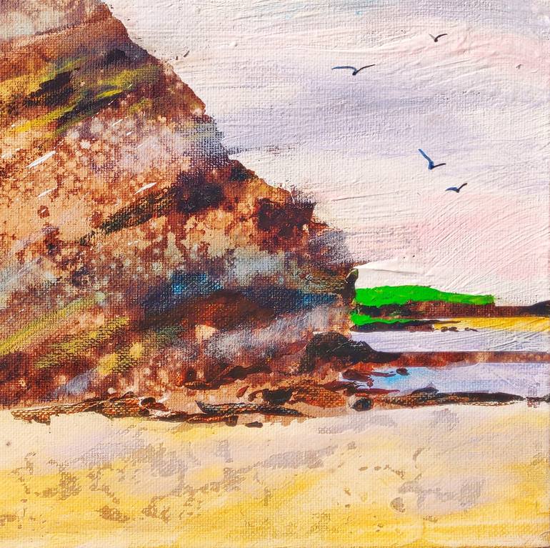 Original Beach Painting by Calina Lefter