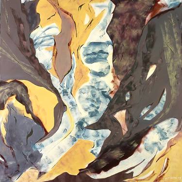 Original Abstract Expressionism Abstract Painting by Maryam Tavaf