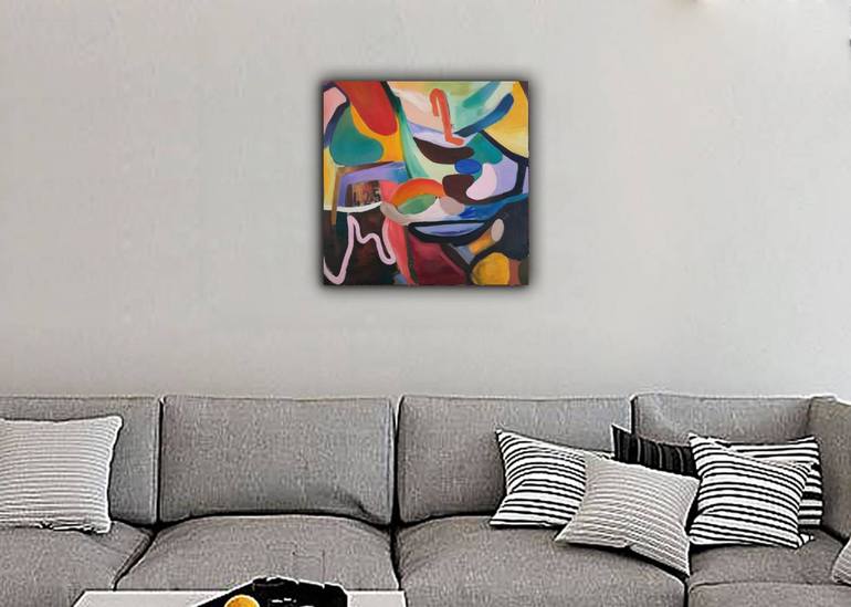 Original Abstract Expressionism Abstract Painting by Rudy von Kronstadt