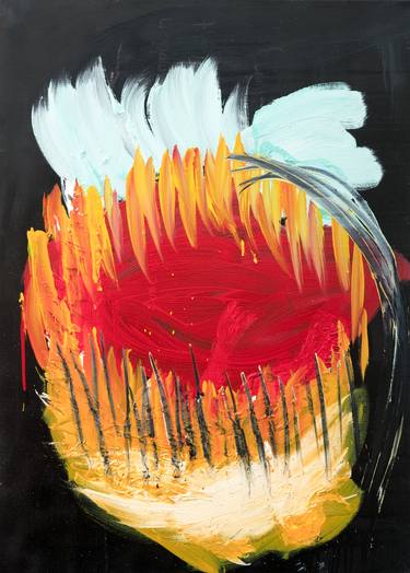 Print of Expressionism Floral Paintings by FERNANDO HOLGUIN