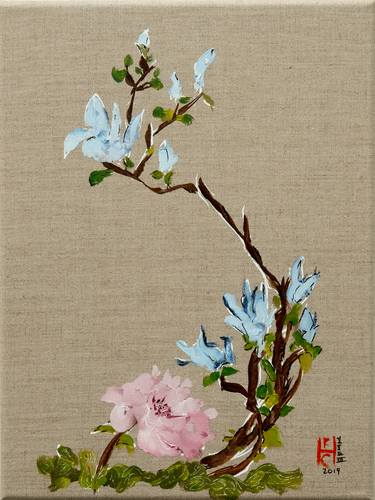 Original Minimalism Floral Paintings by FERNANDO HOLGUIN