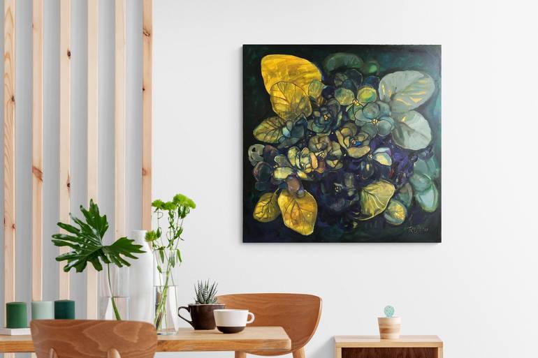 Original Expressionism Floral Painting by Ramune Uleviciene