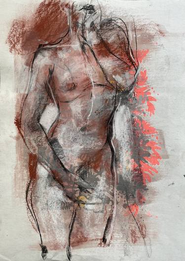 Original Expressionism Nude Drawings by Alise Medina