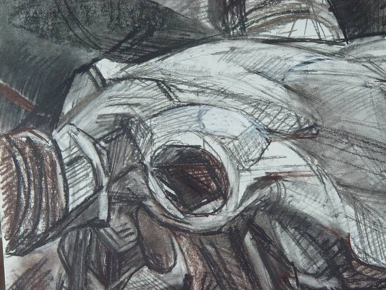 Original Art Deco Animal Drawing by Nikolay Budylin
