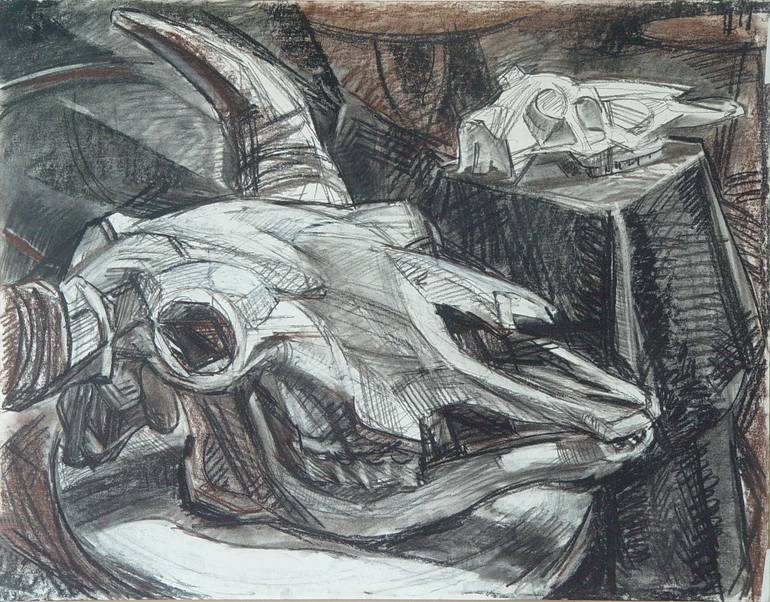 Original Art Deco Animal Drawing by Nikolay Budylin