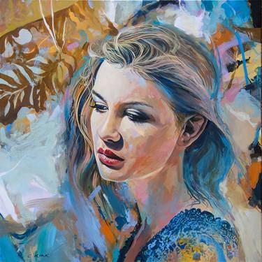 Original Fine Art Portrait Paintings by Clive Kirk