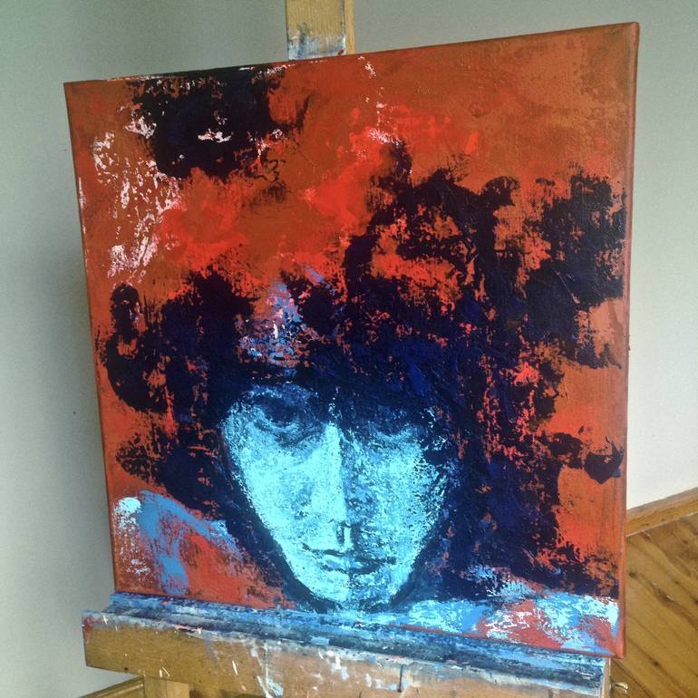 Original Abstract Portrait Painting by Jacek Sikora