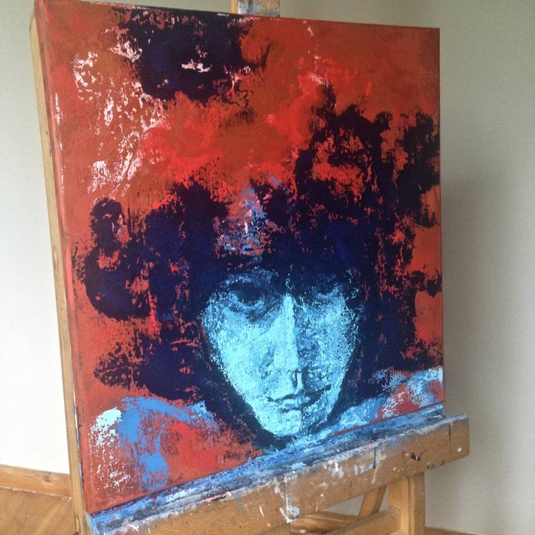 Original Abstract Portrait Painting by Jacek Sikora