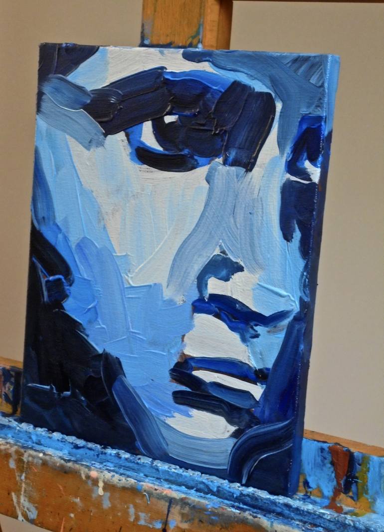 Original Abstract Portrait Painting by Jacek Sikora