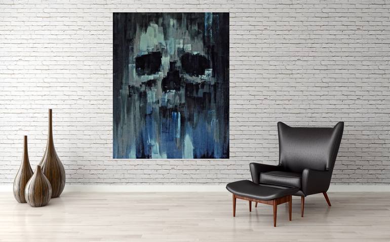 Original Abstract Mortality Painting by Jacek Sikora