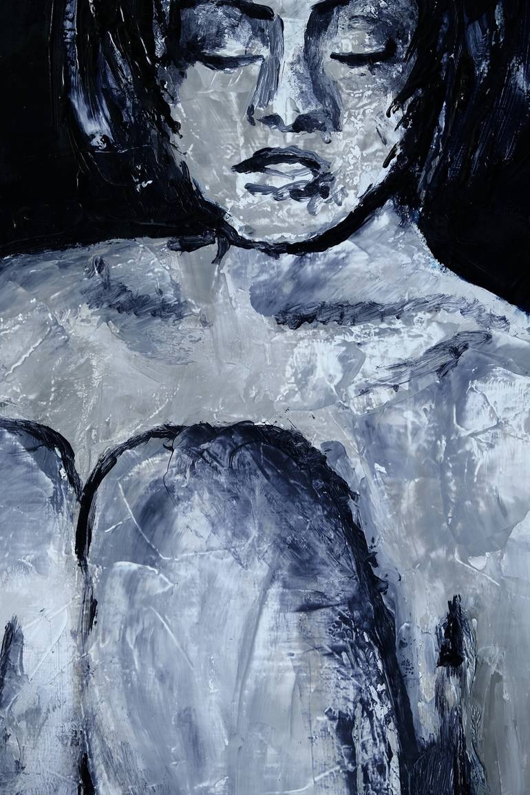 Original Expressionism Nude Painting by Jacek Sikora